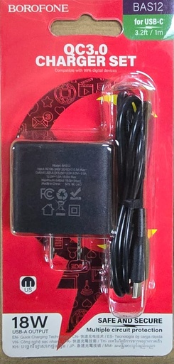 [BAS12 BLACK TIPO C] BAS12 (04718) (04725) CARGADOR TIPO C